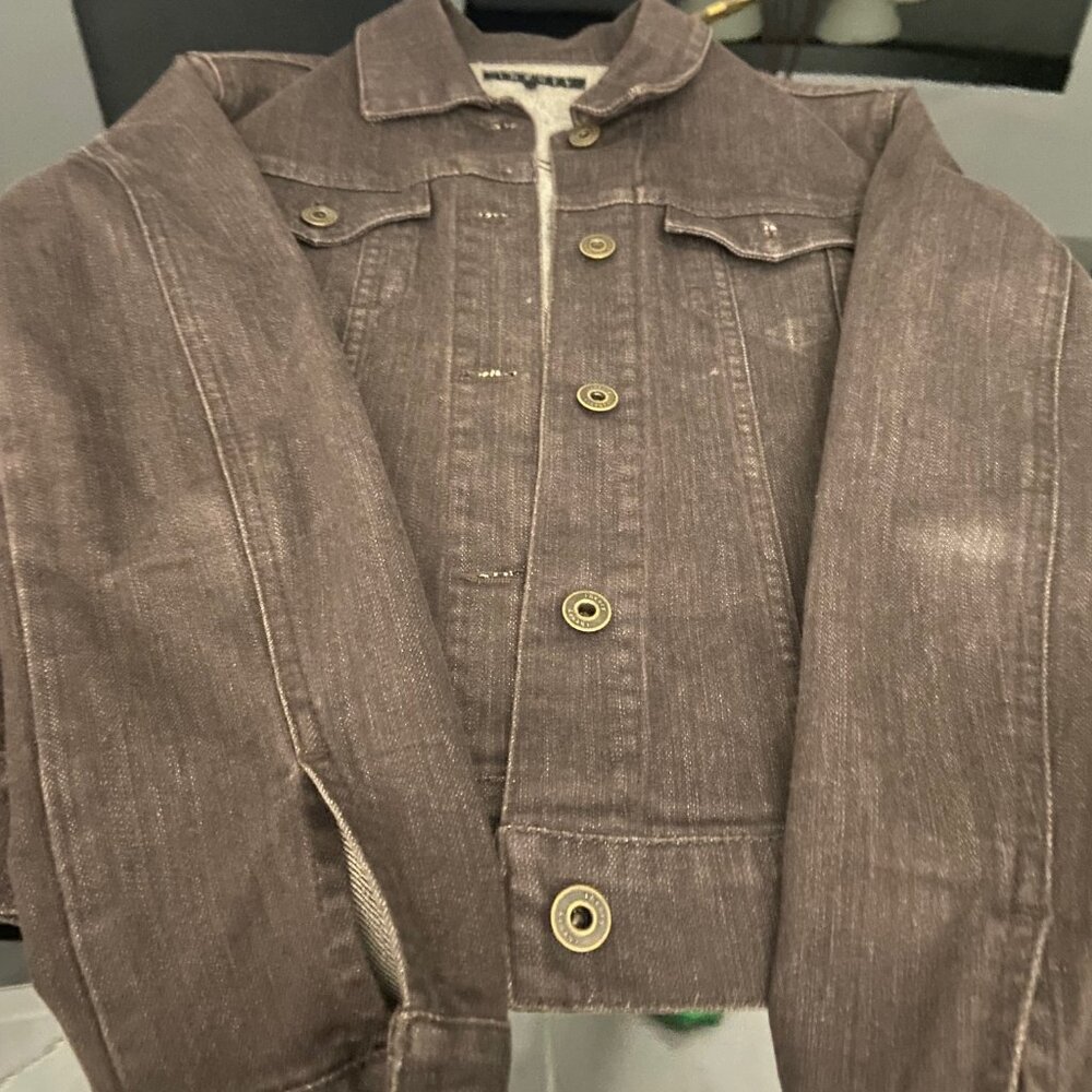 Gently Worn Theory Jean Jacket - Deep Sandwash Purple  - Size Medium